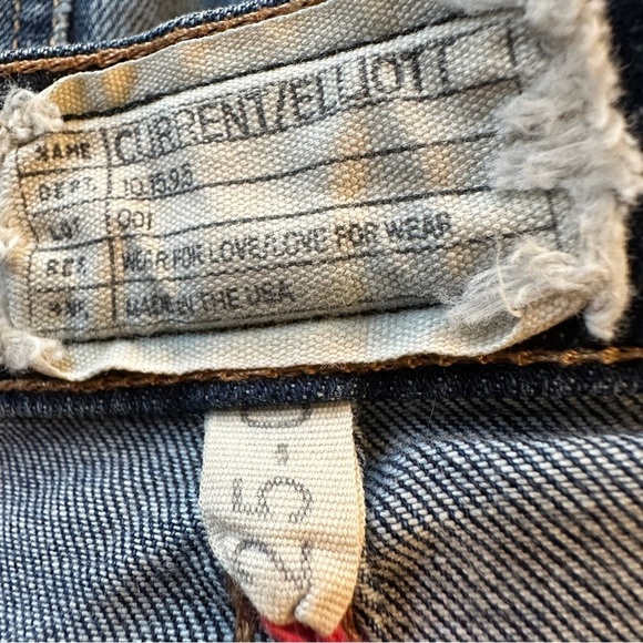 Current/Elliott Blue The Stiletto Townie Skinny Distressed Jeans size 25 - Picture 8 of 16